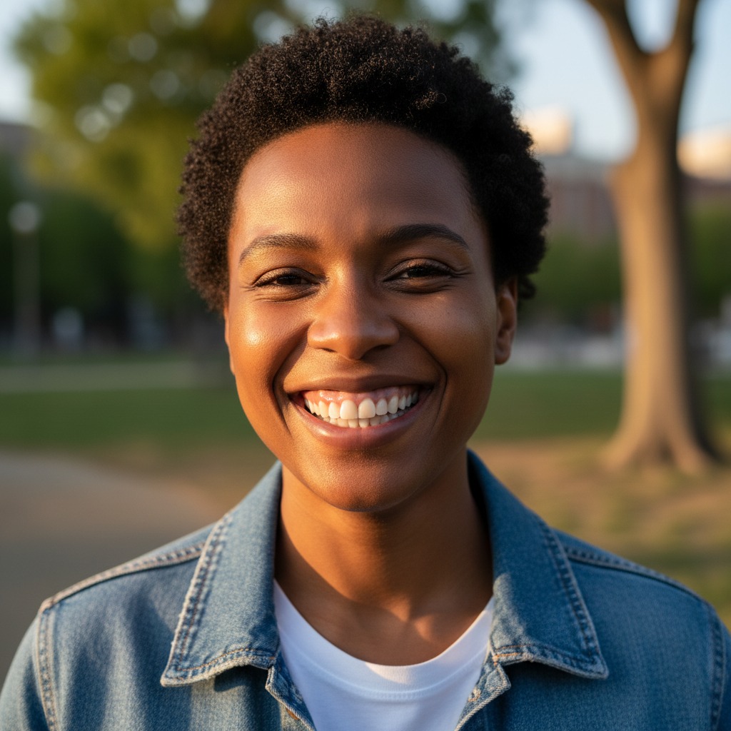black person smile